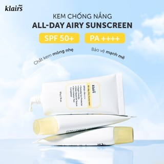 Kem chống nắng Klairs All-day Airy Sunscreen SPF50+ PA++++ 50g ẩm mượt, làm dịu da