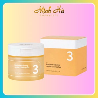 Toner Pad Numbuzin No.3 Radiance Glowing Jumbo Essence 180ml dưỡng sáng da, cấp ẩm