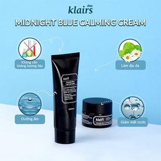 Kem dưỡng Klairs Midnight Blue Calming Cream 30/60ml làm dịu da, phù hợp với da nhạy cảm