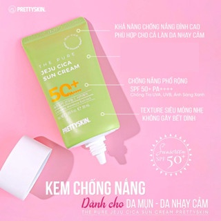 Kem chống nắng Prettyskin SPF50+ PA++++ 70ml nâng tone, kiềm dầu, bảo vệ da