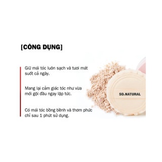 Phấn tóc gội đầu dạng khô So Natural Hair Dry Powder Perfume 4g kiểm soát dầu với hương nước hoa