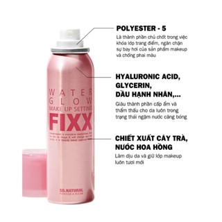Xịt khoá nền So Natural Makeup Setting Fixx 120ml sương cực mịn tinh tế giúp lớp trang điểm bám chặt