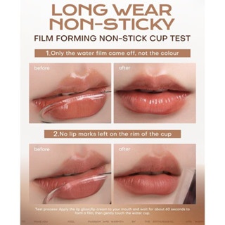 Son bóng Mistine Thai Latte Long Wear Lip Glaze + Juicy Lip Glaze 2.8g căng mọng lâu trôi
