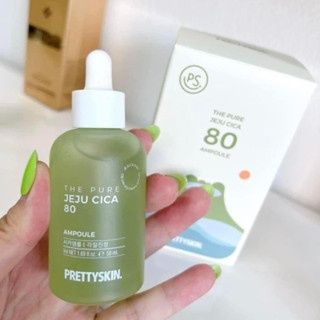 Tinh chất rau má Prettyskin The Pure Jeju Cica Ampoule 50ml chống oxy hóa, kích thích tái tạo da