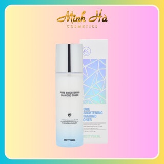 Toner dưỡng sáng da Prettyskin Pure Brightening Diamond 150ml se khít lỗ chân lông, cân bằng độ ẩm