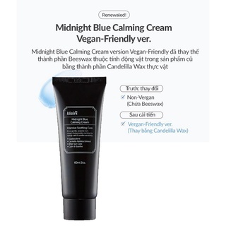 Kem dưỡng Klairs Midnight Blue Calming Cream 30/60ml làm dịu da, phù hợp với da nhạy cảm
