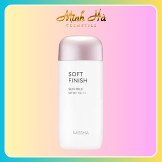 Kem chống nắng Missha Soft Finish Sun Milk SPF50+ PA++++ 70ml dành cho da nhạy cảm