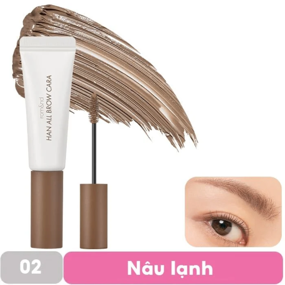 Mascara chân mày Romand Han All Brow Cara 9g tự nhiên bền màu lâu rôi