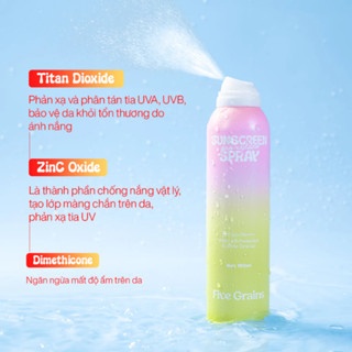 Xịt chống nắng Five Grains Proxylane Sunscreen Spray SPF50+ PA++++ 160ml nâng tone giúp da không bị sạm đen do nắng
