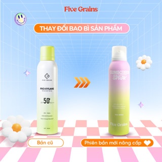 Xịt chống nắng Five Grains Proxylane Sunscreen Spray SPF50+ PA++++ 160ml nâng tone giúp da không bị sạm đen do nắng