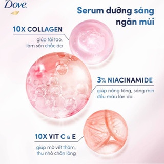 Serum dưỡng sáng khử mùi vùng nách Dove Radiant + Care Deodorant Dry 40ml giúp da sáng mịn đều màu