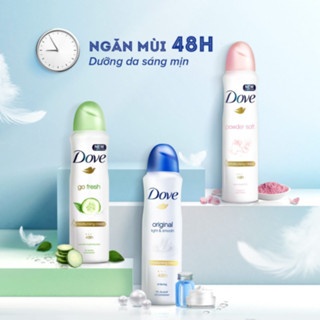 Xịt khử mùi Dove 150ml các loại khử mùi giúp làn da dưới cánh tay trắng mịn màng