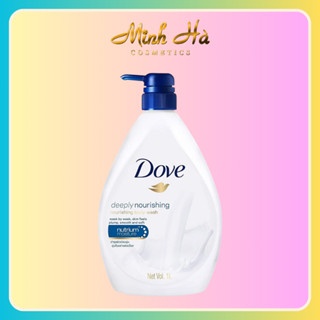 Sữa tắm Dove Deeply Nourishing 1000ml làm sạch da, dưỡng trắng da, mang lại cảm giác dễ chịu