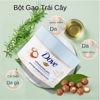 Tẩy da chết Dove các loại 225/298ml giúp dưỡng da mịn màng tươi sáng