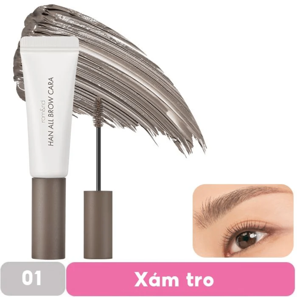 Mascara chân mày Romand Han All Brow Cara 9g tự nhiên bền màu lâu rôi