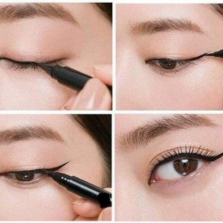 Kẻ mắt The Face Shop Ink Graffi Brush Pen Liner #01 Black 3g lên màu chuẩn lâu trôi