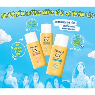 Sữa chống nắng Biore UV Perfect Protect Milk SPF 50+ PA++++ 25ml lỏng nhẹ thấm nhanh bảo vệ da khỏi ánh nắng