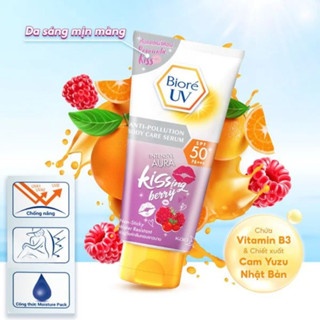 Serum chống nắng dưỡng thể Bioré UV SPF 50+/PA+++ 150ml các loại kháng bụi - trắng sáng mịn màng