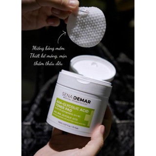 Toner pads Sena Demar AHA-Glycolic Acid 150ml/70 miếng làm sạch sâu cho da khỏe hơn mỗi ngày