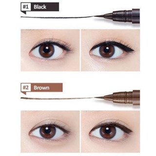 Kẻ mắt The Face Shop Ink Graffi Brush Pen Liner #01 Black 3g lên màu chuẩn lâu trôi
