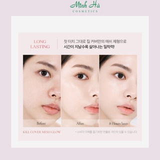 Phấn nước Clio Kill Cover Mesh Glow Cushion SPF50+ / PA++++ (Mini) 5g tạo hiệu ứng căng bóng
