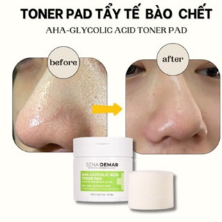Toner pads Sena Demar AHA-Glycolic Acid 150ml/70 miếng làm sạch sâu cho da khỏe hơn mỗi ngày
