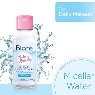 Nước tẩy trang sạch nhờn Bioré Makeup Remover Perfect Cleansing Water Oil Clear 90ml dịu nhẹ da