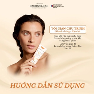 Kem chống nắng quang phổ rộng Embryolisse Sun Cream High Protection SPF50 PA++++ 100ML bảo vệ da ngăn ngừa lão hóa