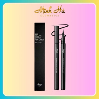 Kẻ mắt The Face Shop Ink Graffi Brush Pen Liner #01 Black 3g lên màu chuẩn lâu trôi