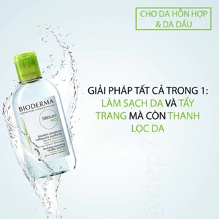 Nước tẩy trang Bioderma Sebium H2O & Crealine H2O Micelle Solution 500ml tẩy sạch sâu làm dịu da bị tổn thương