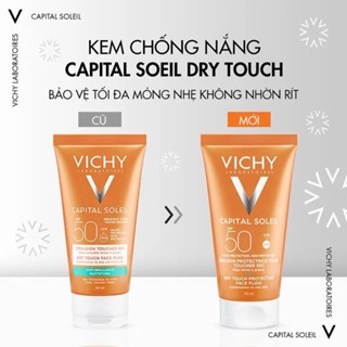 Kem chống nắng Vichy Emulsion Anti Brillance Toucher Sec Mattifying Dry Touch 50ml bảo vệ da không bết dính
