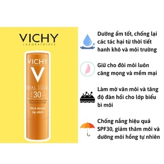 Son dưỡng môi Vichy Ideal Soleil SPF 30+ 4.7g chống nắng dưỡng ẩm