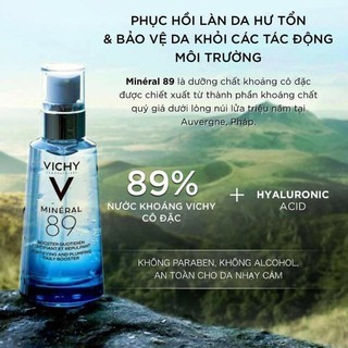 Serum Vichy Mineral 89 30ml dưỡng ẩm phục hồi và làm dịu da