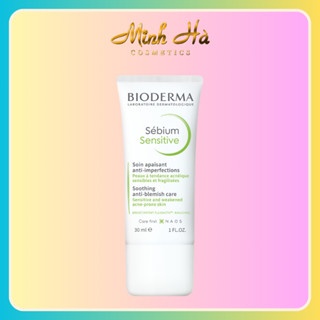 Kem dưỡng ẩm Bioderma Sebium Sensitive Soothing Anti-Blemish Care 30ml dành cho da mụn, nhạy cảm