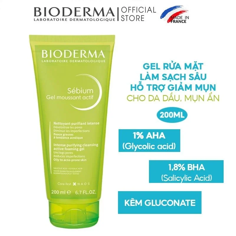 Sữa rửa mặt Bioderma Sensibio Gel Moussant 45ml không chứa xà phòng, không gây kích ứng