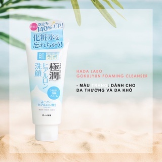 Sữa rửa mặt tạo bọt Hada Labo Nhật Bản dạng tuýp 100ml dưỡng ẩm làm sạch dịu nhẹ