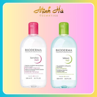 Nước tẩy trang Bioderma Sebium H2O & Crealine H2O Micelle Solution 500ml tẩy sạch sâu làm dịu da bị tổn thương