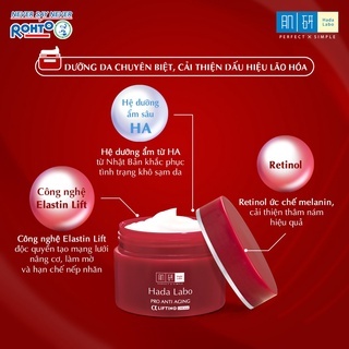 Kem cải thiện lão hóa da Hada Labo Pro Anti Aging Lifting Cream 50g mờ nếp nhăn, giảm thâm sạm
