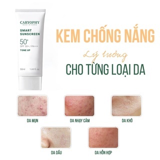 Kem chống nắng nâng tông da Caryophy Smart Sunscreen Tone Up SPF50+ PA+++ 50ml bảo vệ da khỏi ánh nắng