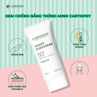 Kem chống nắng nâng tông da Caryophy Smart Sunscreen Tone Up SPF50+ PA+++ 50ml bảo vệ da khỏi ánh nắng