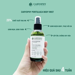 Xịt mụn lưng Caryophy Portulaca Body Mist 150ml giúp giảm mụn và phục hồi da tổn thương