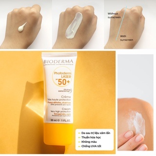 Kem chống nắng bioderma Photoderm Laser SPF 50+ 30ml bảo vệ da trước & sau liệu trình laser