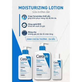 Sữa dưỡng ẩm dành cho da khô Cerave Moisturising Lotion 236/473ml cấp ẩm làm hàng rào bảo vệ da