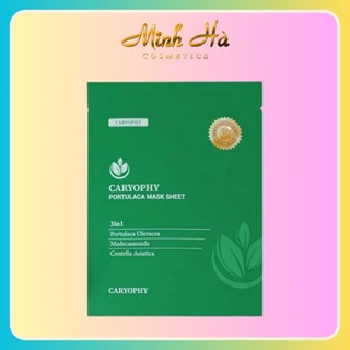 Mặt nạ Caryophy Portulaca Mask Sheet 3in1 22g giảm mụn, phục hồi da, sáng da