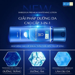 Dung dịch Hada Labo Shirojyun Premium Whitening Lotion 170ml dưỡng trắng cải thiện thâm nám