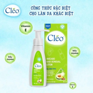 Kem tẩy lông Cleo Avocado Hair Removal Lotion All Skin Types Lotion 90ml dạng sữa cho mọi loại da
