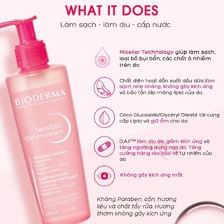 Sữa rửa mặt Bioderma Sensibio Gel Moussant 45ml không chứa xà phòng, không gây kích ứng