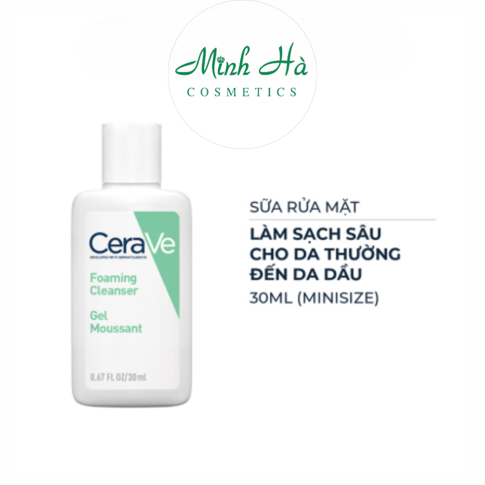 Sữa rửa mặt Cerave Foaming Facial Cleanser 473ml dành cho da thường và da dầu