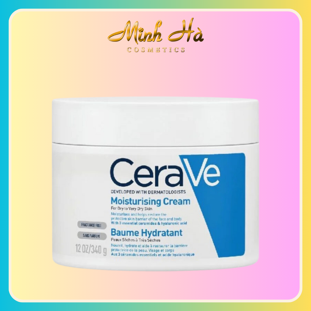 Kem dưỡng ẩm dành cho da khô Cerave Moisturising Cream 50/340g dưỡng ẩm chuyên sâu phục hồi da