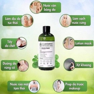Nước hoa hồng làm dịu da Caryophy Portulaca Toner 300ml làm dịu da se khít lỗ chân lông